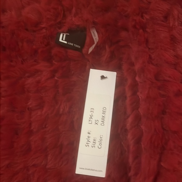 Faux Fur Wine Color Vest by Love Token XS - Picture 3 of 6